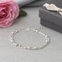 Sterling Silver Star And Bead Bracelet, thumbnail 1 of 5