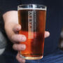 Personalised Birthday Name Pint Glass, thumbnail 2 of 2