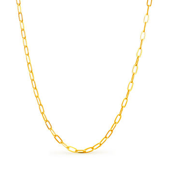 Laura Delicate Gold Paperclip Chain Necklace, 3 of 3