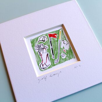 Golf Days Mini Art Print, 5 of 9