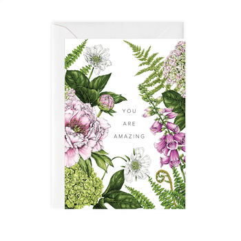 Summer Garden 'You Are Amazing' Botanical Card, 2 of 3