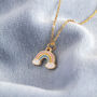 Gold Plated Pastel Rainbow Necklace, thumbnail 4 of 7