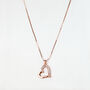 Rose Gold Heart Pendant Necklace, thumbnail 2 of 3