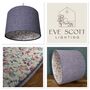 Wilma Columbine Purple Tweed Floral Lined Lampshades, thumbnail 7 of 7
