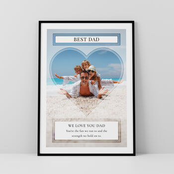 Best Dad Personalised Photo Print Wall Art Gift For Dad, 3 of 5
