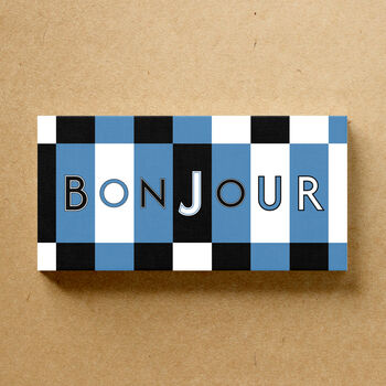 Bonjour Sign Personalised Print Gift, 3 of 10