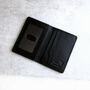 Personalised Rfid Black Leather Travel Pass And Credit Card Holder, thumbnail 2 of 5