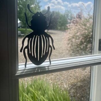Beetle Insect Mobile, Metal Art For Home And Garden, 5 of 10