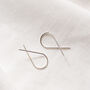 Eco Silver Twist Threader Earrings, thumbnail 1 of 2