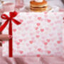 Three Sheets Of Cute Pastel Pink Heart Wrapping Paper, thumbnail 2 of 2