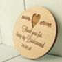 'Thank You' Wooden Backed Mirror, thumbnail 2 of 2