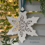 Tangled Snowflake Ceramic Hanging Decoration, thumbnail 6 of 6