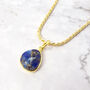 Gold Plated Sapphire September Birthstone Rope Necklace, thumbnail 1 of 5
