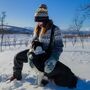 Midnight Sun Nordic Knit Reflective Super Bobble Hat, thumbnail 4 of 4