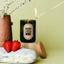 Strawberry And Wine Scented Upcycled Wine Bottle Candle, thumbnail 1 of 2