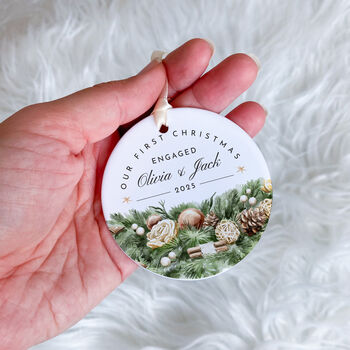 Our First Christmas Engaged Ornament Gift, 4 of 7