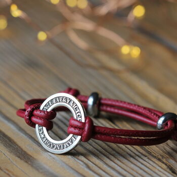 Personalised Engraved Silver Washer Bracelet, 2 of 4