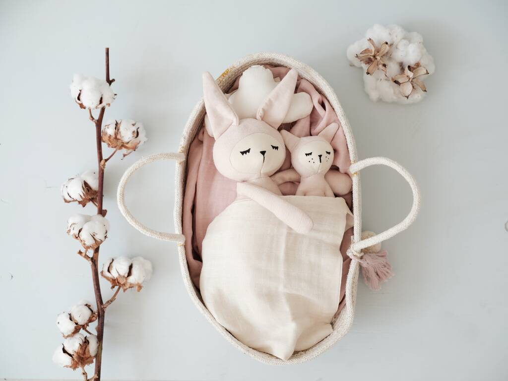 Image of Organic Cotton Doll Rope Basket