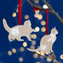 Personalised Gingerbread Cat Christmas Decoration, thumbnail 1 of 2