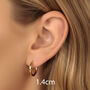 Silver Or Gold 12mm To 24mm Women's Solid Small Hoop Earrings, thumbnail 5 of 11