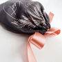 Handmade Dark Feather Reusable Wedding Gift Pouch, thumbnail 3 of 8