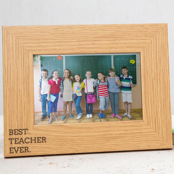 Engraved 'Best Teacher Ever' Photo Frame For Teachers, 2 of 3