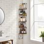 Five Tier Brown Wall Mounted Floating Corner Shelf, thumbnail 3 of 8