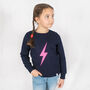 Neon Bolt Organic Sweatshirt Gift For Girls / Boys, thumbnail 3 of 10