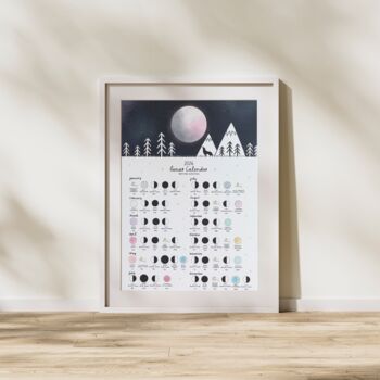 Wolf 2026 Lunar Calendar A4 Print, 4 of 4