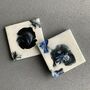 Sold Black Blue Contemporary Coasters | Set Of Two, thumbnail 4 of 6
