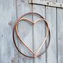 Hanging Copper Heart Within A Circle, thumbnail 2 of 2