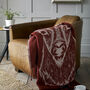 Stag Mulberry Faux Cashmere Throw 140x180, thumbnail 4 of 5