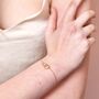 Personalised Interlocking Pearl Crystal Hoops Bracelet, thumbnail 5 of 6