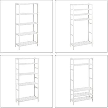 Five Tier Bamboo Storage Shelving Unit, 6 of 8