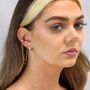 Sterling Silver Double Chain Ear Cuff Ball Stud Earring, thumbnail 1 of 4