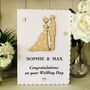 Personalised Wedding Bride And Groom Card, thumbnail 3 of 6