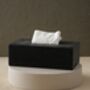 Handmade Black Croc Embossed Leather Tissue Box, thumbnail 1 of 2