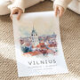 Lithuania Travel Poster Of Vilnius, thumbnail 3 of 7