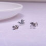 Silver Duck Stud Earrings, thumbnail 1 of 6