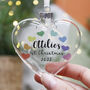 Baby's First Christmas Rainbow Bauble Decoration, thumbnail 2 of 12