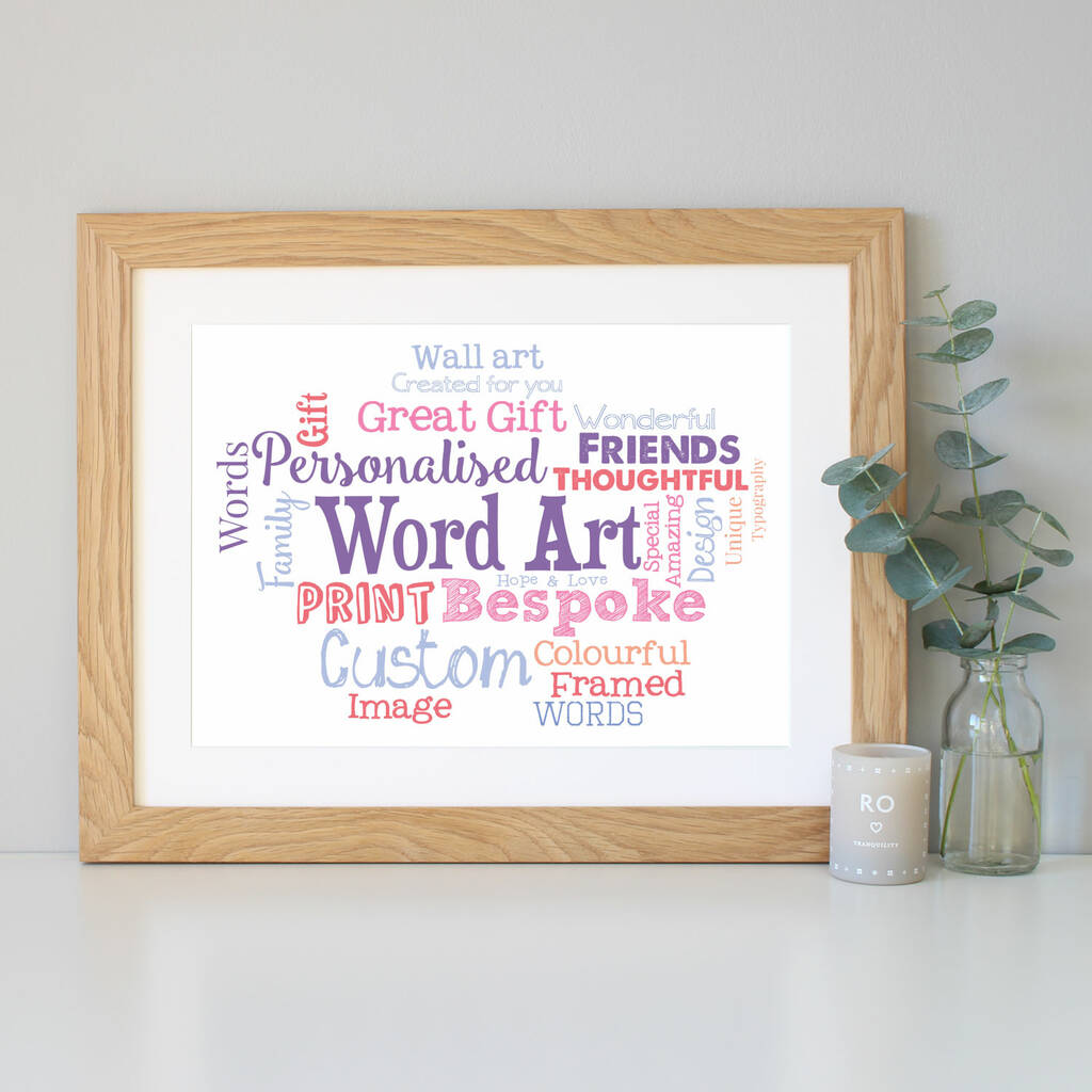 Personalised Word Art Print Cloud By Hope And Love