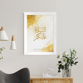 Personalised Peace Be Upon You Eid Wall Art, 4 of 12