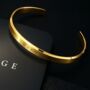 Men’s Personalised Gold Plated Titanium Cuff Bangle, thumbnail 1 of 9