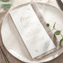 Stars And Snowflakes Foiled Christmas Dinner Menu Card Set, thumbnail 1 of 2