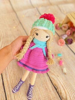 Handmade Crochet Doll For Kids, Birthday Gift For Girls, 4 of 9