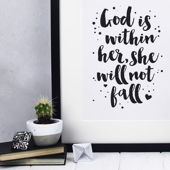 God Is Within Her She Will Not Fall Print, 4 of 6