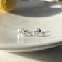 Small Square Textured Studs, thumbnail 8 of 12