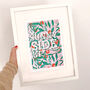 'Sunny Side Up' Typography Illustration, thumbnail 2 of 3