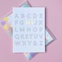 'Hi' Alphabet Card With Confetti Envelope, thumbnail 1 of 3
