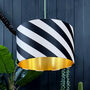 Liquorice Helter Skelter Lampshades With Gold Lining, thumbnail 1 of 4
